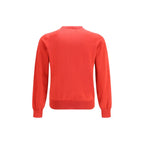 Red cotton Brunello Cucinelli sweatshirt with a relaxed fit and subtle branding, perfect for casual wear.