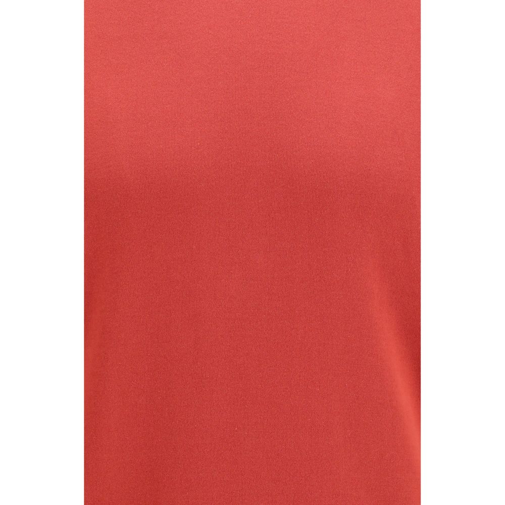 Red cotton sweatshirt by Brunello Cucinelli with a relaxed fit and subtle branding, shown on a plain background.