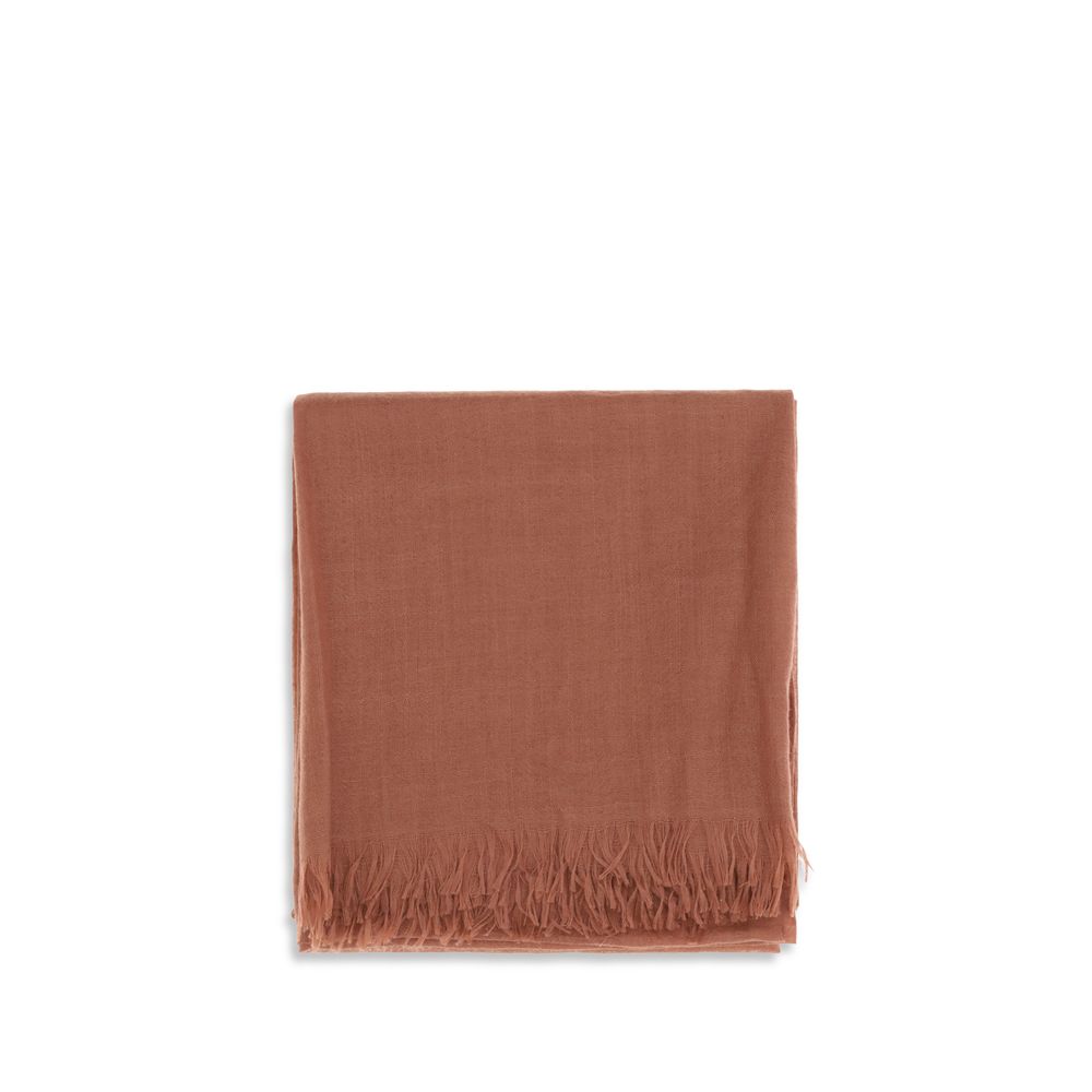 Brunello Cucinelli Orange Cashmere Foulard Brunello Cucinelli