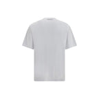 White Gucci cotton T-shirt with crew neck and short sleeves, featuring subtle Gucci branding on the front.