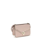 Valentino Garavani Multicolor Calf Leather Bos Taurus Shoulder Bag with adjustable strap and signature design details.