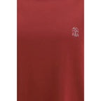 Brunello Cucinelli Bordeaux Cotton T-Shirt