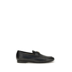 Valentino Garavani Black Calf Leather Bos Taurus Slip-On Loafers