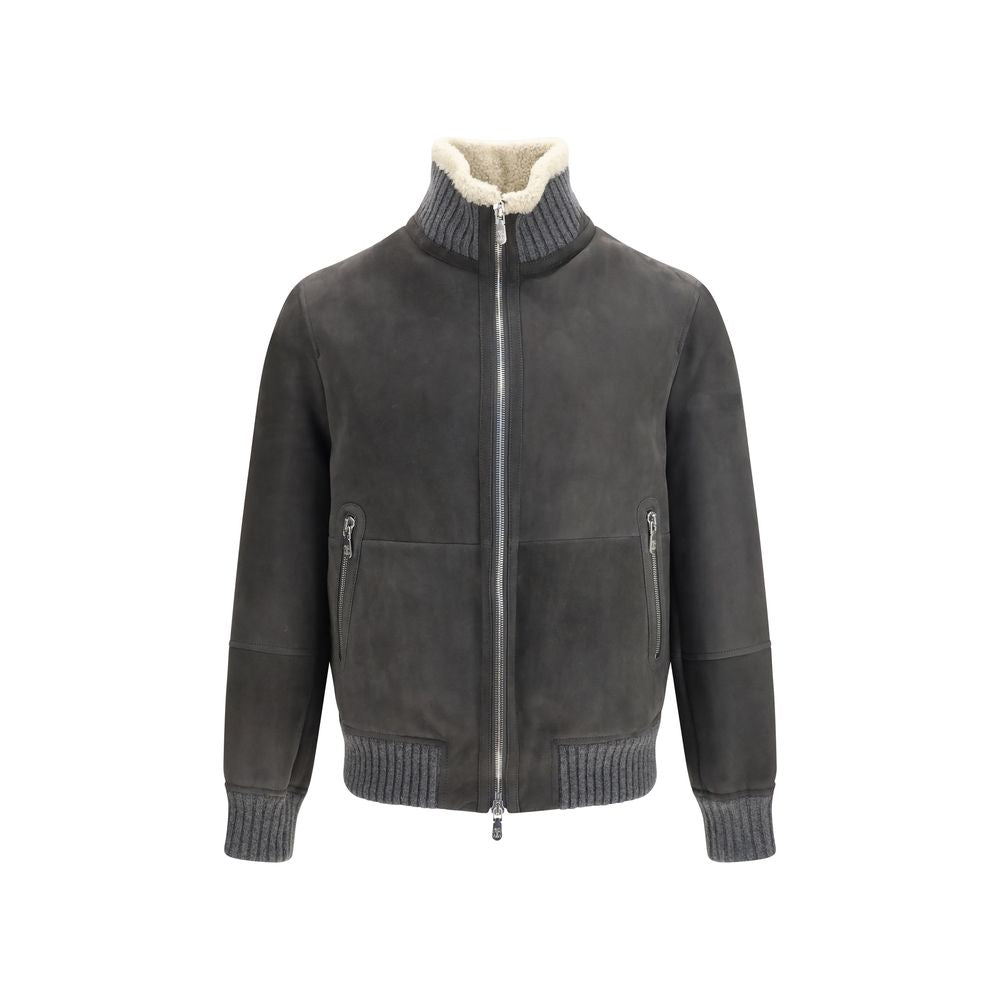 Brunello Cucinelli Gray Wool Oves Aries Full-Length Jacket Brunello Cucinelli