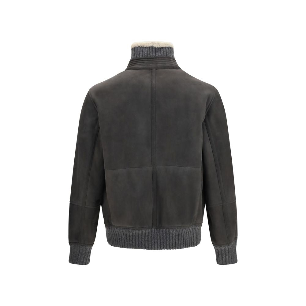 Brunello Cucinelli Gray Wool Oves Aries Full-Length Jacket Brunello Cucinelli
