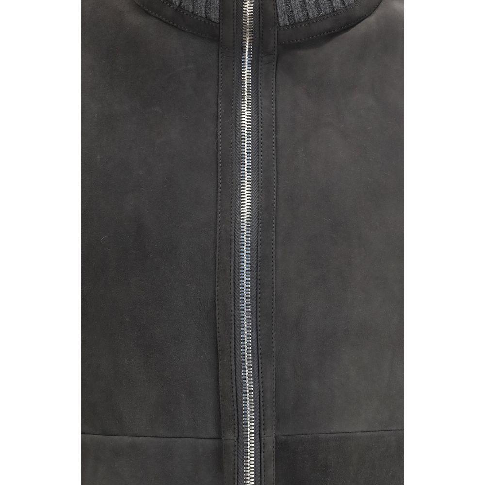 Brunello Cucinelli Gray Wool Oves Aries Full-Length Jacket Brunello Cucinelli