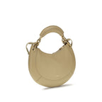 Chloé beige calf leather Bos Taurus shoulder bag with silver hardware and adjustable shoulder strap.