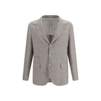 Brunello Cucinelli Beige Linen Full-Length Jacket Brunello Cucinelli