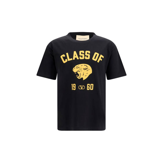 Valentino Garavani Black Cotton T-Shirt Valentino Garavani
