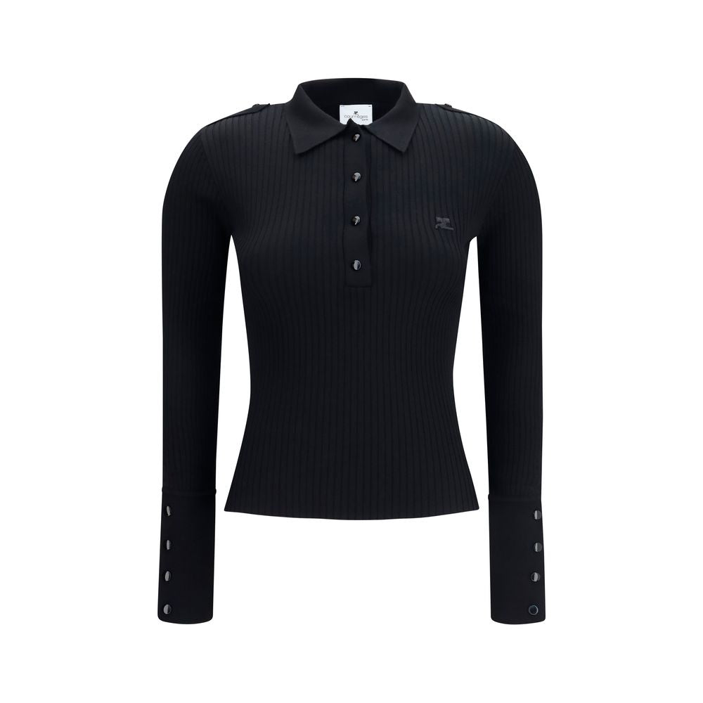 Courrèges Black Viscose Dress Shirt