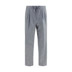 Brunello Cucinelli Gray Wool Oves Aries Casual Pants
