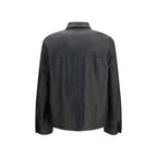 Prada Black Lamb Ovis Aries Aries Leather Jacket