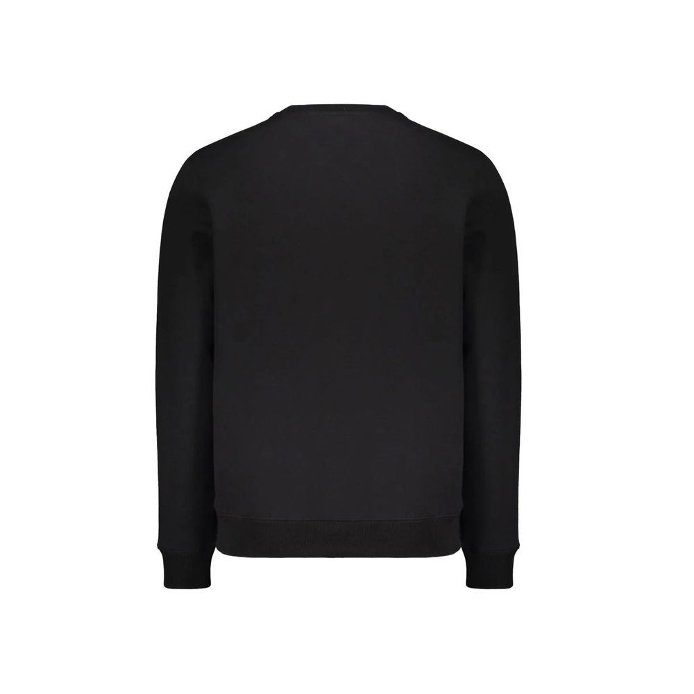 Black Versace cotton sweatshirt with logo detail, featuring a casual fit and soft fabric, ideal for comfortable everyday wear.