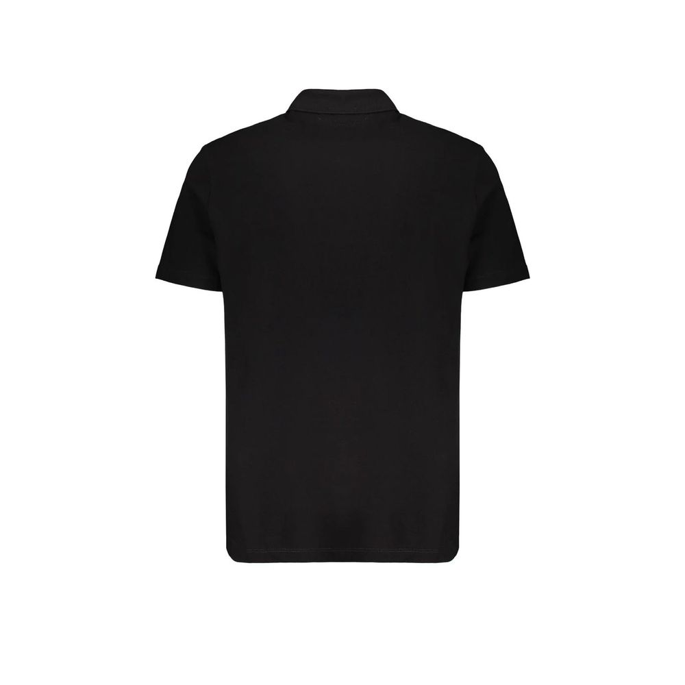 Versace black cotton t-shirt with logo design, casual fit, and short sleeves, made from soft cotton fabric.