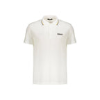 Versace white cotton T-shirt with classic crew neck and brand logo detail on front, casual and comfortable men's clothing.