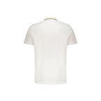 White cotton Versace T-shirt with classic logo design, casual fit, and soft fabric for comfortable everyday wear.