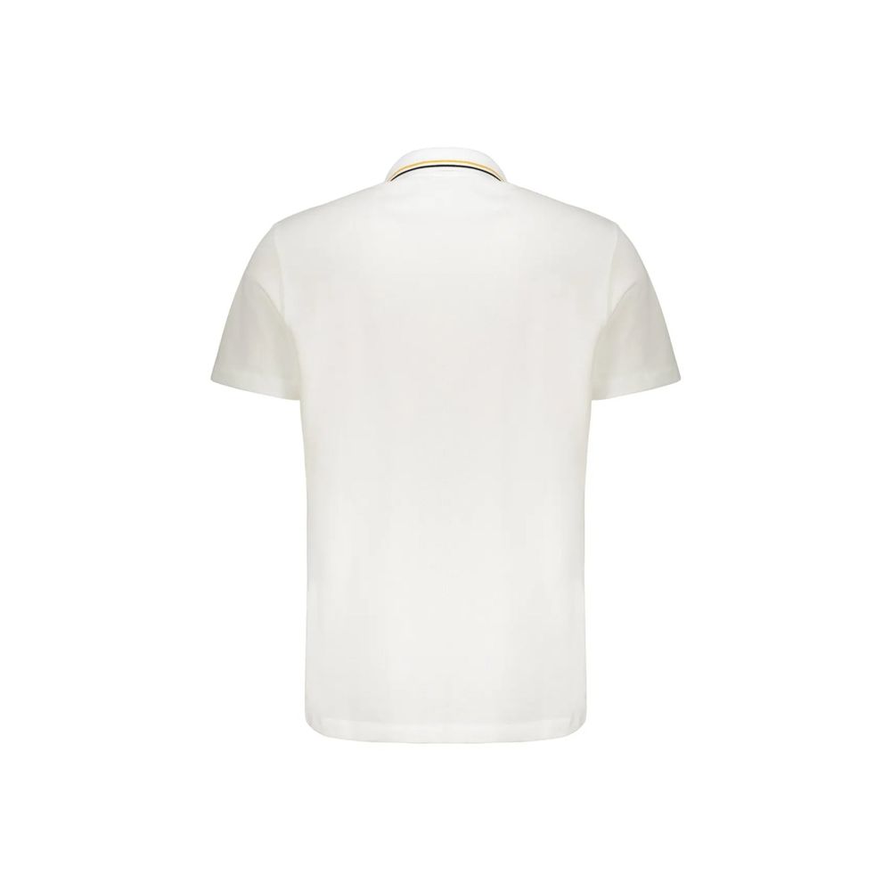 White cotton Versace T-shirt with classic logo design, casual fit, and soft fabric for comfortable everyday wear.