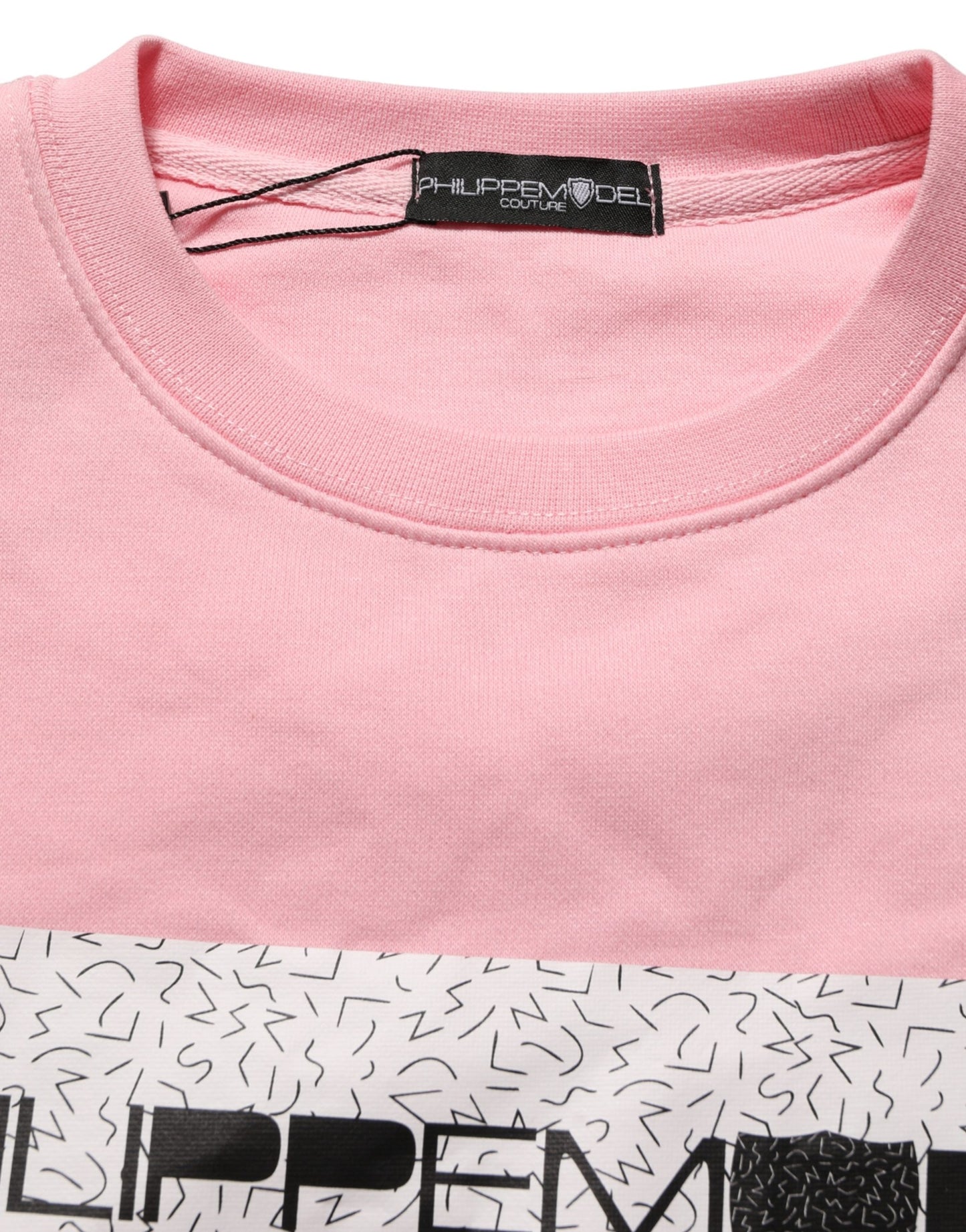 Philippe Model Pink Cotton Logo Long Sleeves Pullover Sweater Philippe Model