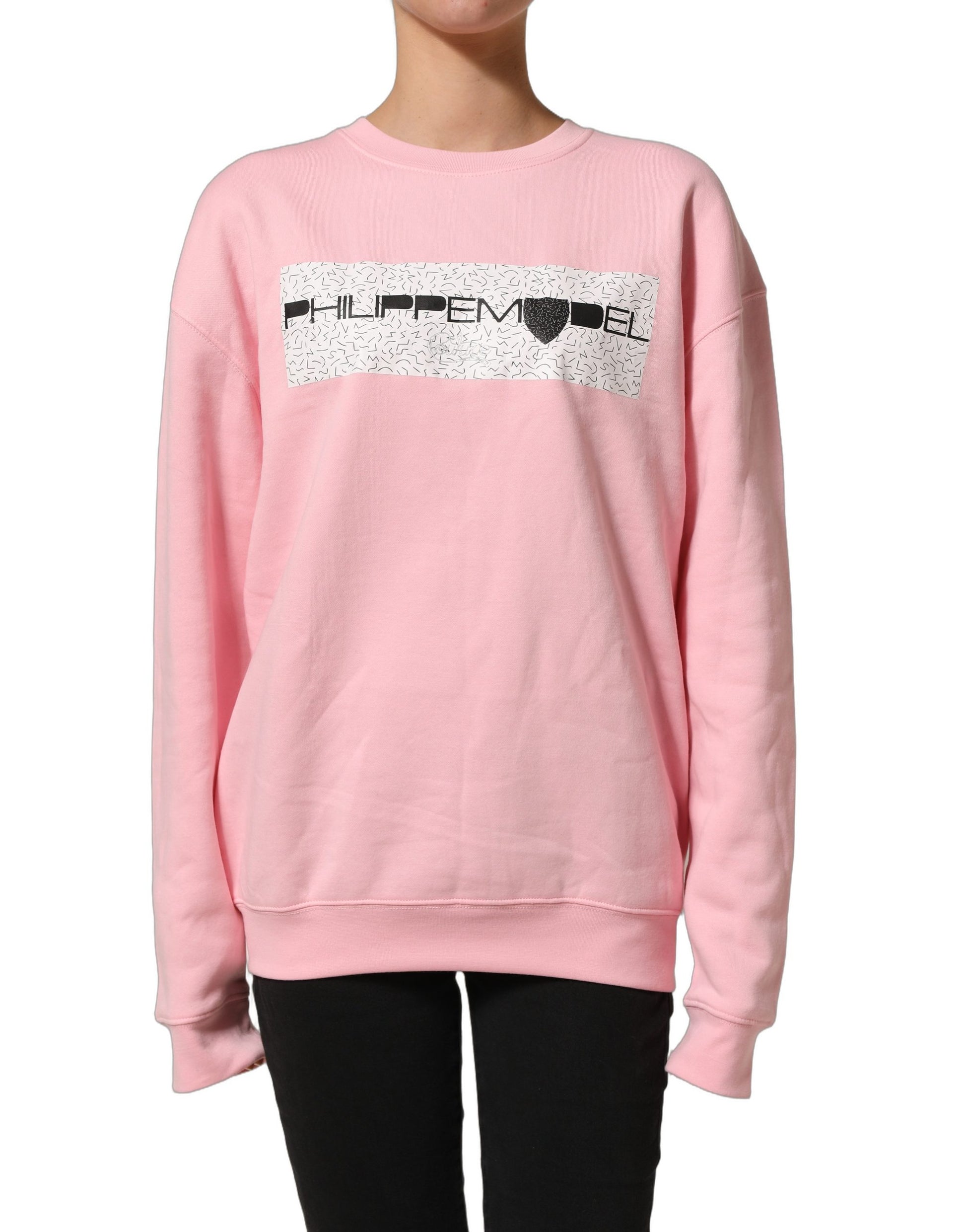 Philippe Model Pink Cotton Logo Long Sleeves Pullover Sweater Philippe Model