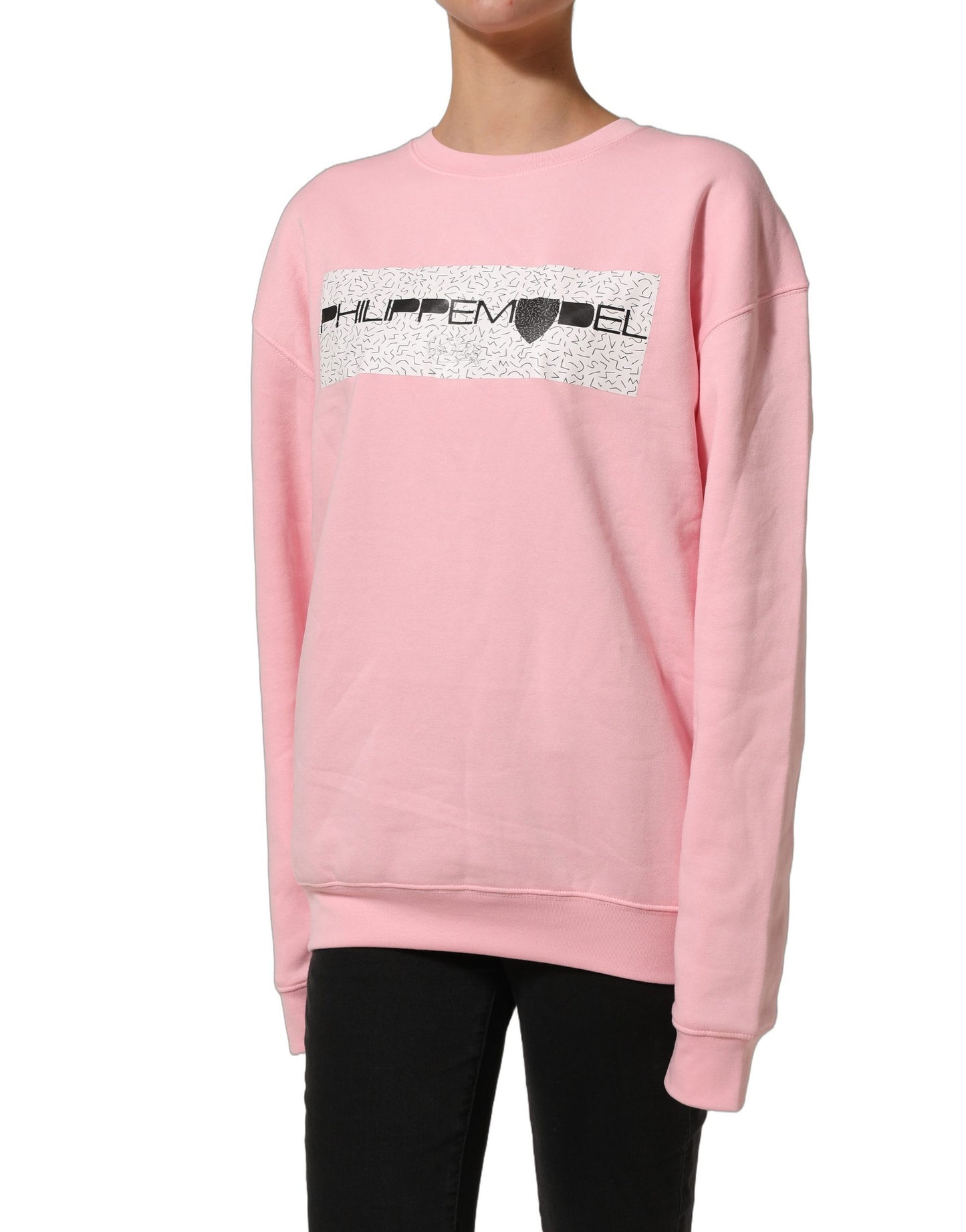 Philippe Model Pink Cotton Logo Long Sleeves Pullover Sweater Philippe Model