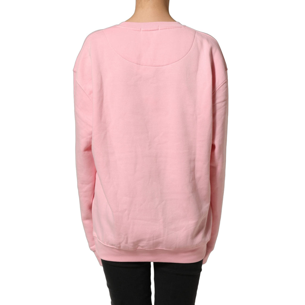 Philippe Model Pink Cotton Logo Long Sleeves Pullover Sweater