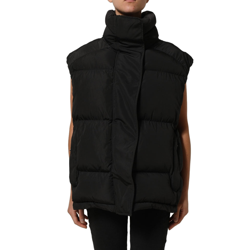Dolce & Gabbana Black Polyester Sleeveless Padded Men Puffer Jacket