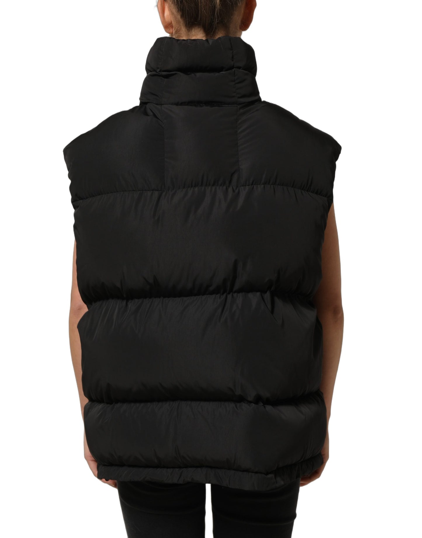 Dolce & Gabbana Black Polyester Sleeveless Padded Men Puffer Jacket Dolce & Gabbana