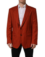 Dolce & Gabbana Red Cashmere Single Breasted Blazer Jacket