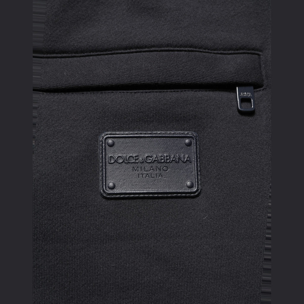 Dolce & Gabbana Black Drawstring Viscose Jogger Men Sweatpants Pants