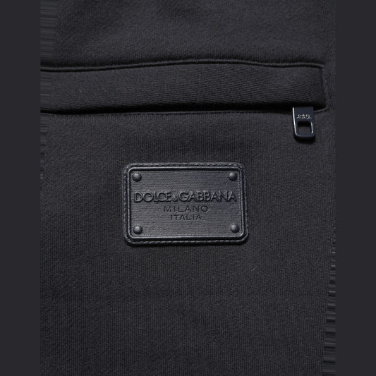 Dolce & Gabbana Black Drawstring Viscose Jogger Men Sweatpants Pants