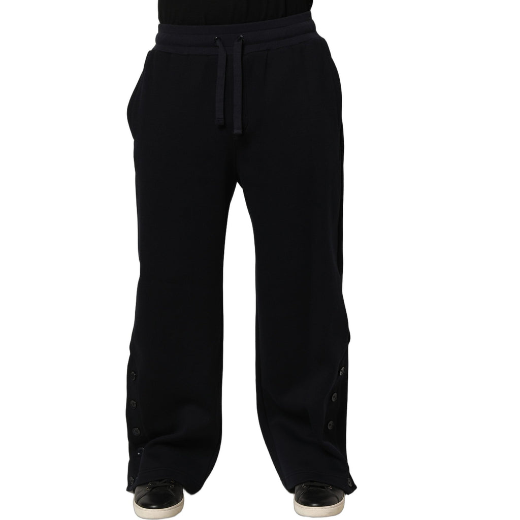 Dolce & Gabbana Black Drawstring Viscose Jogger Men Sweatpants Pants