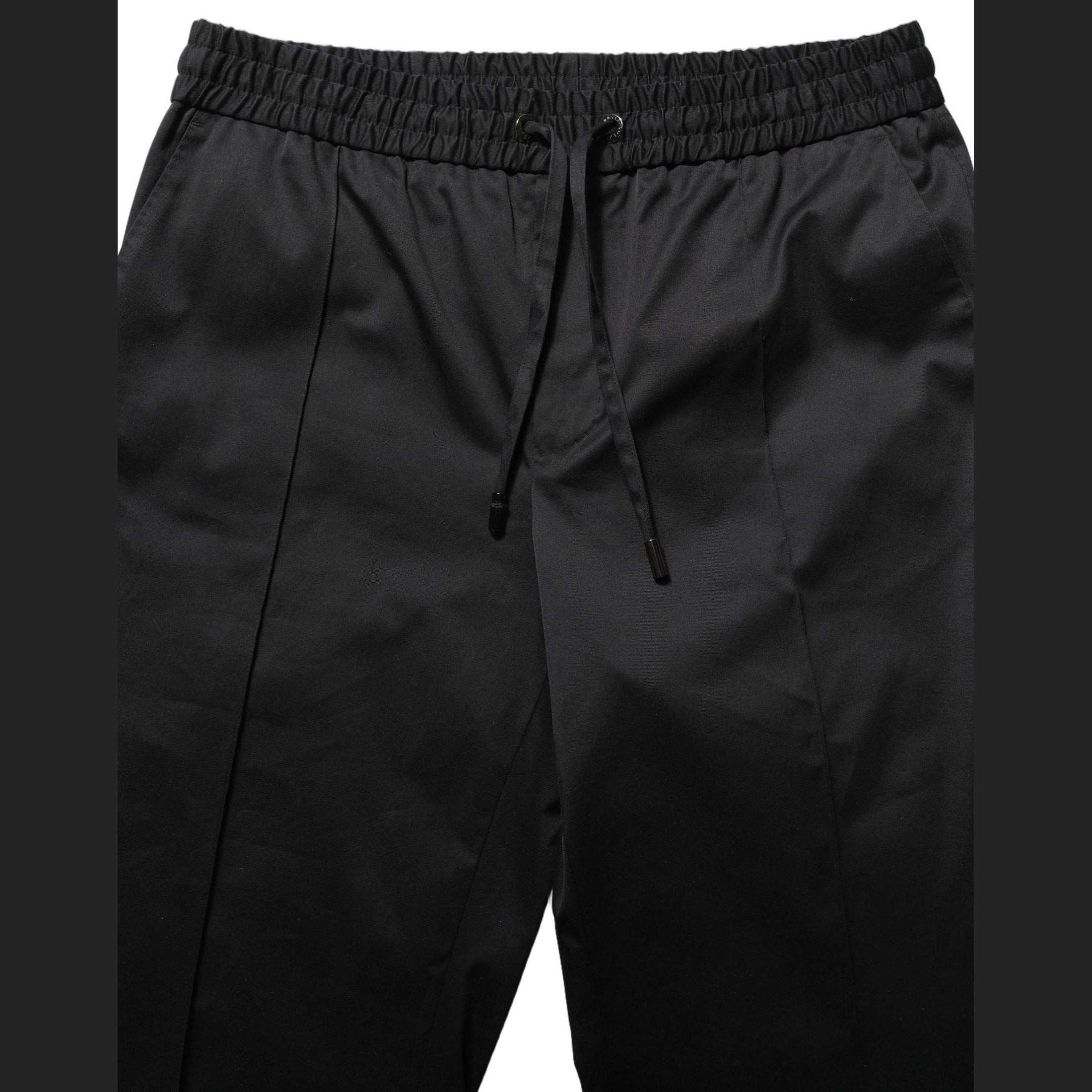 Dolce & Gabbana Black Drawstring Cotton Jogger Men Sweatpants Pants