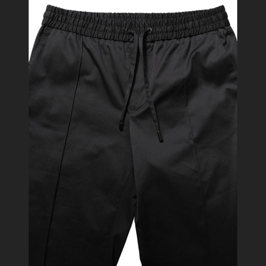 Dolce & Gabbana Black Drawstring Cotton Jogger Men Sweatpants Pants