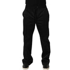 Dolce & Gabbana Black Drawstring Cotton Jogger Men Sweatpants Pants