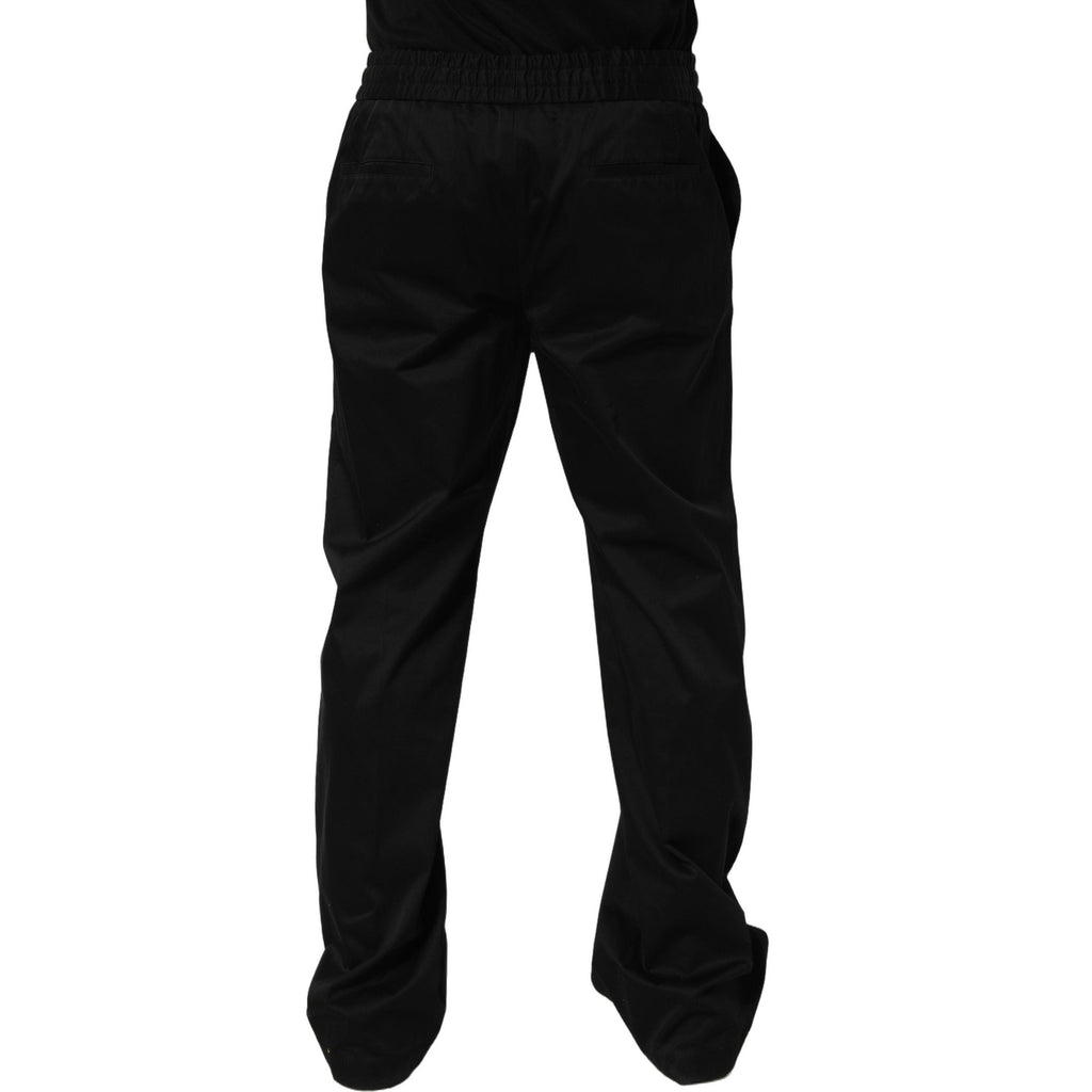 Dolce & Gabbana Black Drawstring Cotton Jogger Men Sweatpants Pants