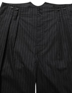 Dolce & Gabbana Black Pinstripe Wool Men Dress Trouser Pants
