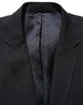 Dolce & Gabbana Black Wool Slim Fit Formal Men 2 Piece Suit