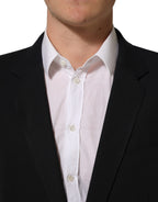 Dolce & Gabbana Black Wool Slim Fit Formal Men 2 Piece Suit