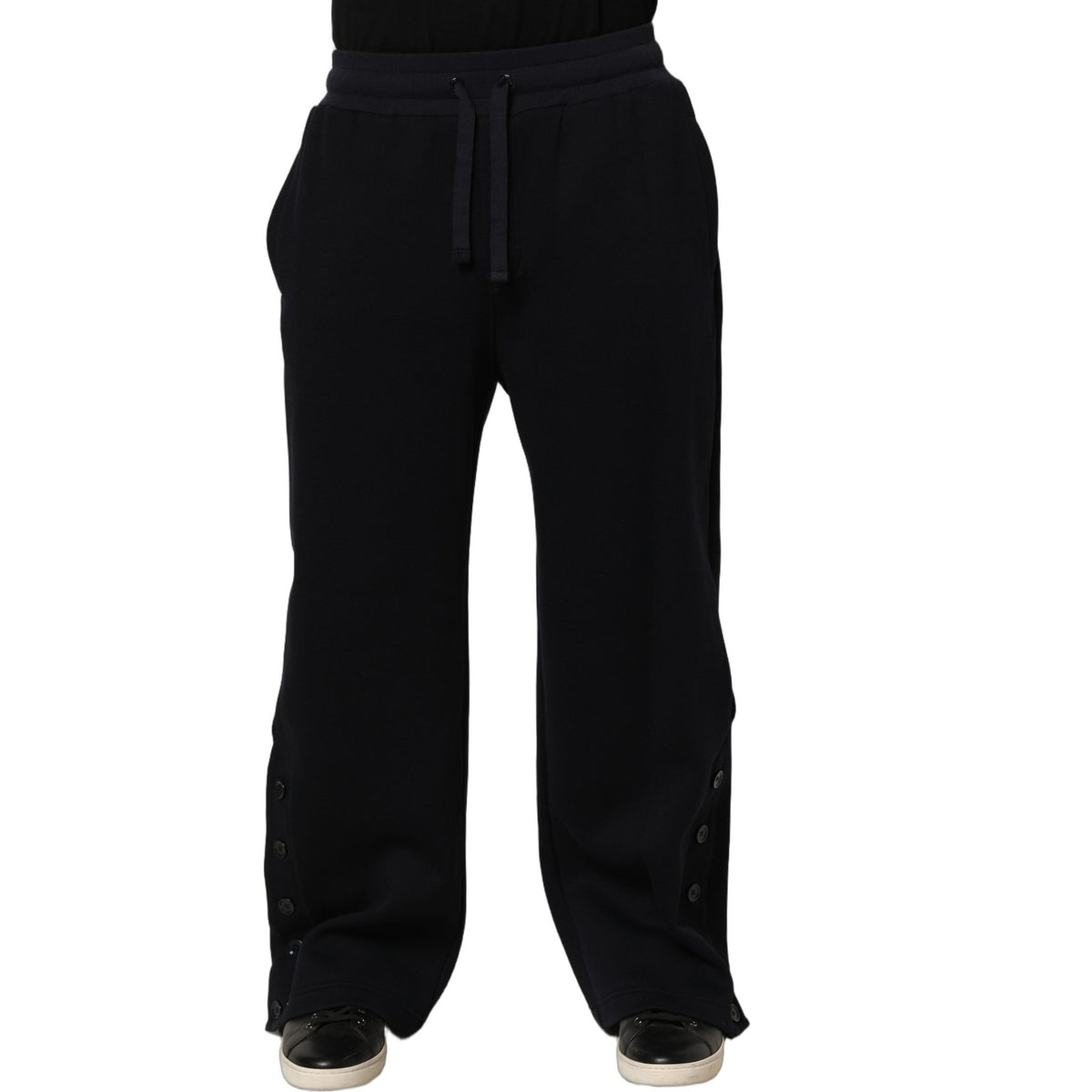 Dolce & Gabbana Black Drawstring Viscose Jogger Men Sweatpants Pants