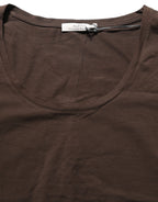 Alpha Massimo Rebecchi Brown Long Sleeves Round Neck Top