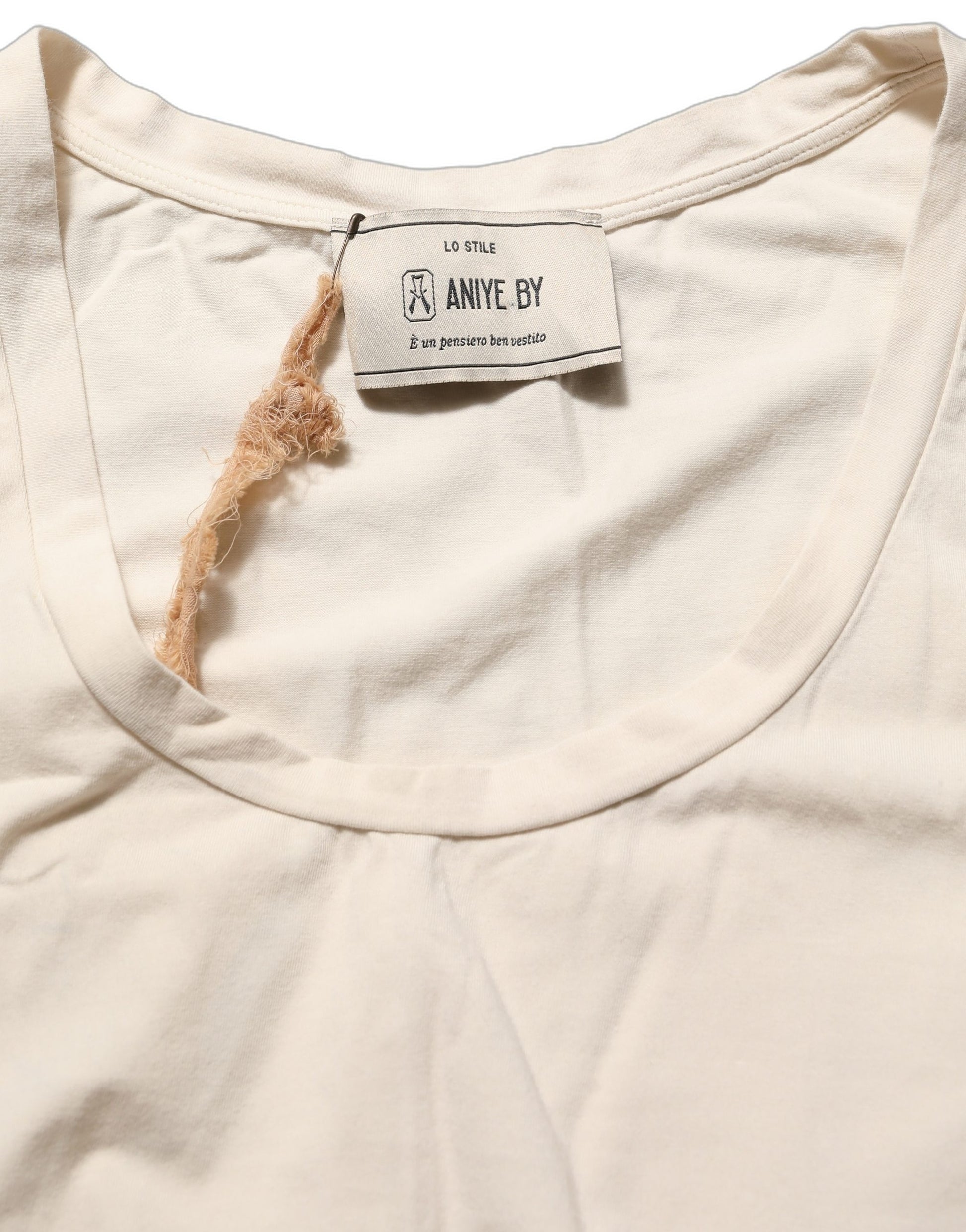 Aniye By Beige Viscose Sleeveless Round Neck Women Tank Top Aniye By