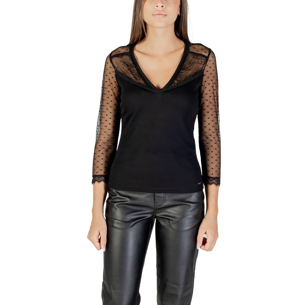 Morgan De Toi Black Polyester Blouse Morgan De Toi