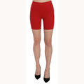 PINKO Red Mid Waist Cotton Stretch Slim Mini Shorts PINKO