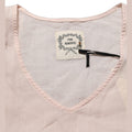 PINK MEMORIES Light Pink Linen V-Neck Long Sleeves Blouse Top