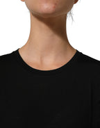 Dolce & Gabbana Black Wool Crew Neck Short Sleeves Men T-shirt