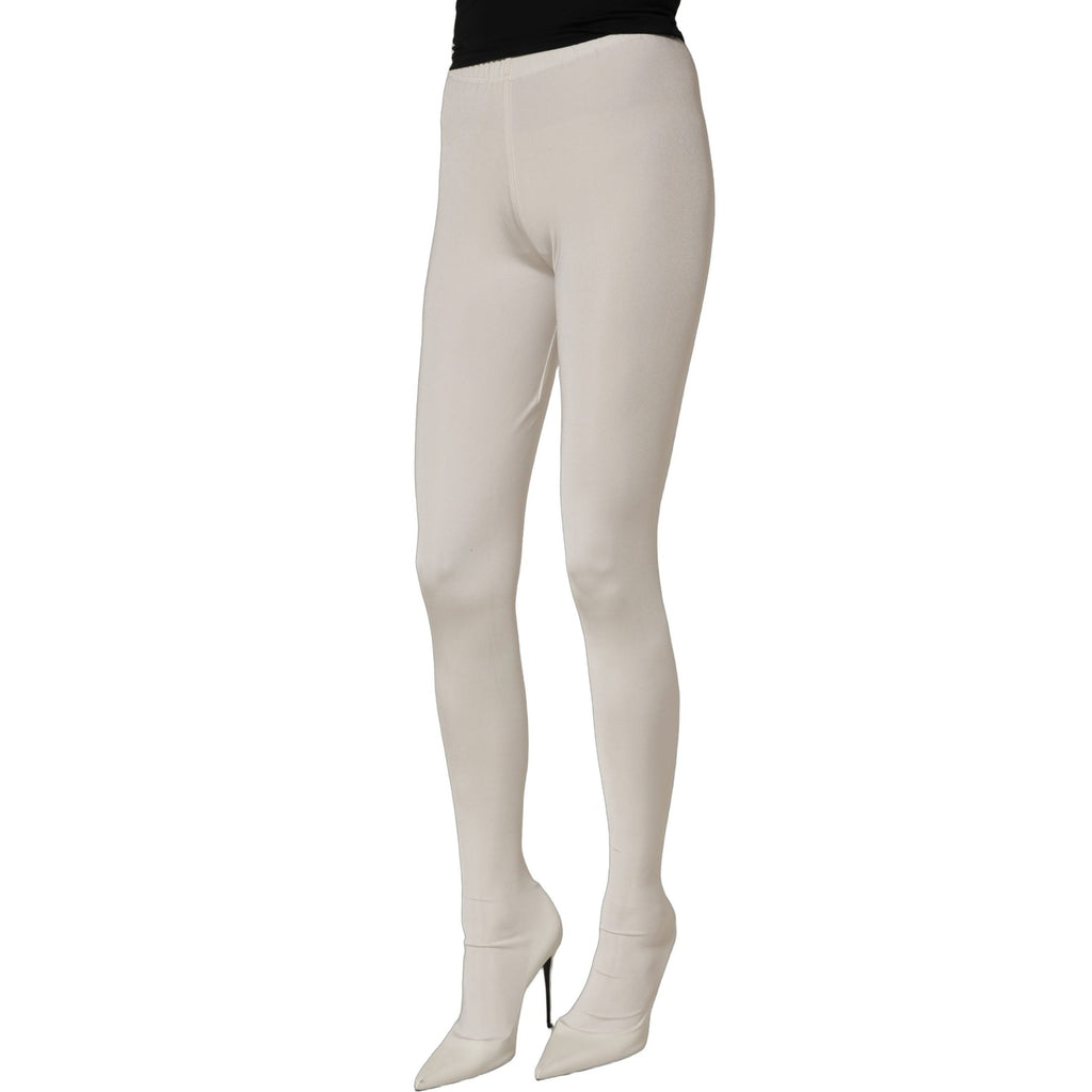 Dolce & Gabbana White High Heels Pumps Jersey Tights Shoes