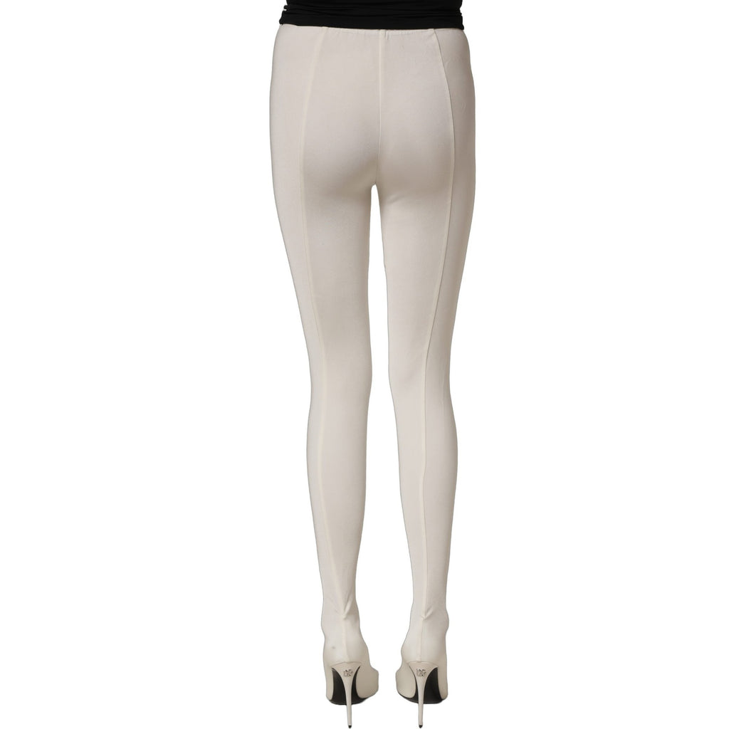 Dolce & Gabbana White High Heels Pumps Jersey Tights Shoes