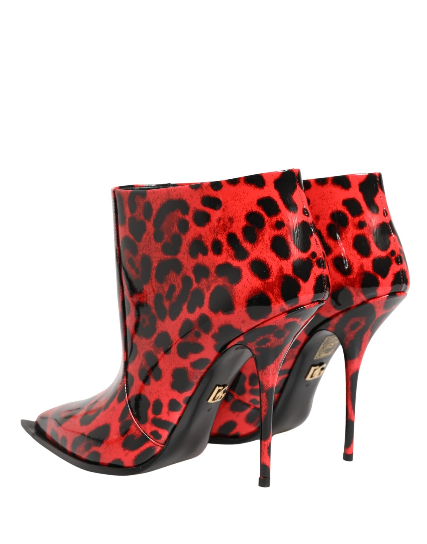 Dolce & Gabbana Red Leopard Cardinale Ankle Boots Shoes Dolce & Gabbana