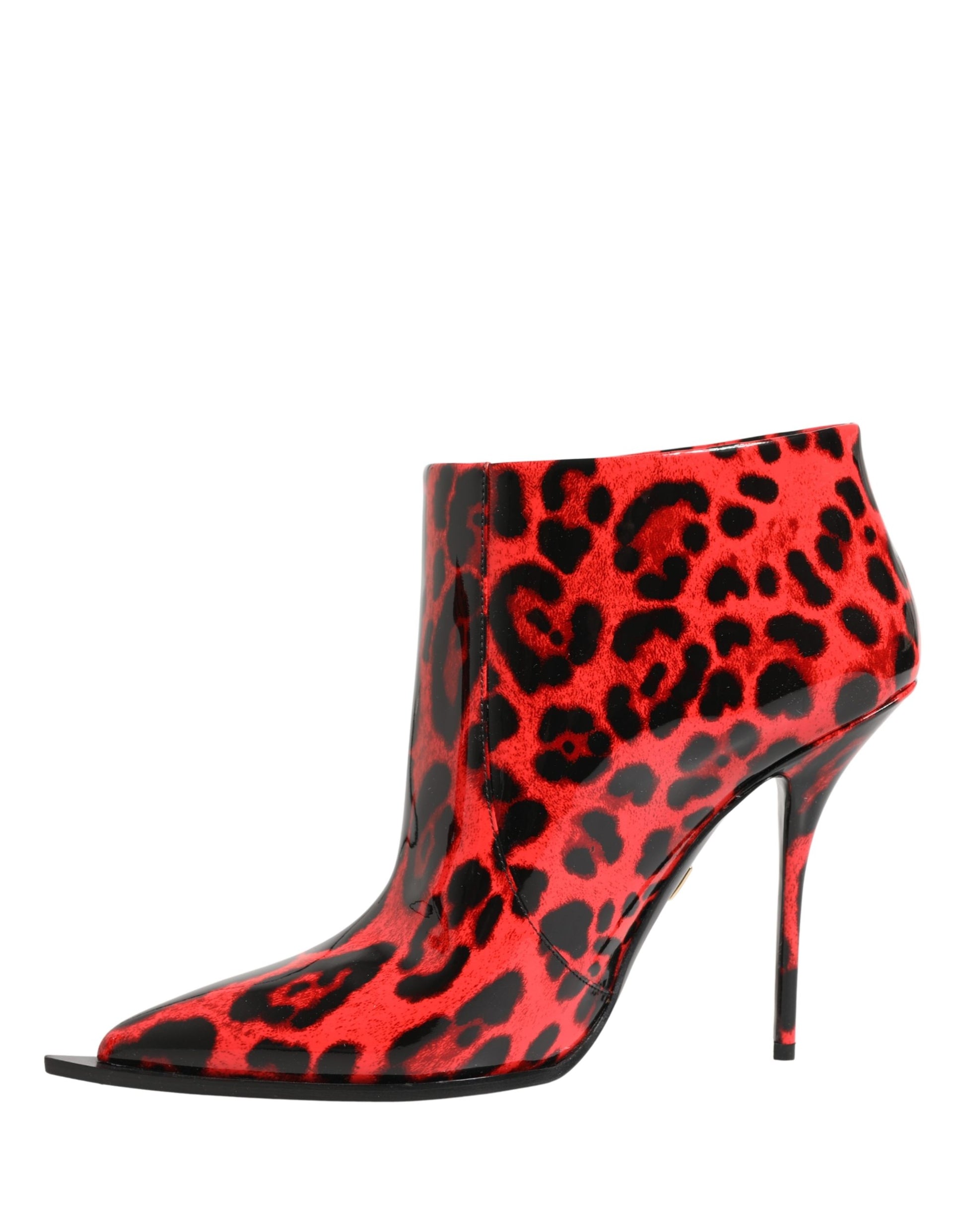 Dolce & Gabbana Red Leopard Cardinale Ankle Boots Shoes Dolce & Gabbana