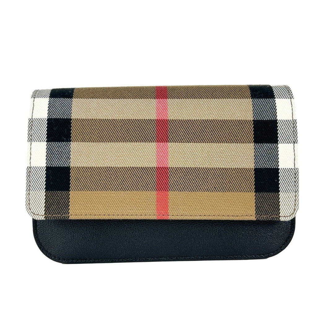 Burberry Small Leather Madison Crossbody Check Bag Burberry